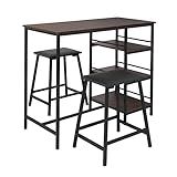 CONJUNTO DE MESA BANCADA GOURMET 2 BANQUETAS STILO TUBO PRETO FOSCO COM TAMPO BP AMENDOA 1 02M X 0 50M CIPLAFE