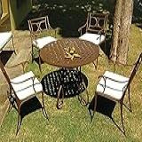 Conjunto De Mesa Para Jardim Florença Em Alumínio Fundido Unifer Móveis