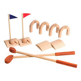Conjunto De Mini Tacos De Golfe Infantil Jogo De Madeira 