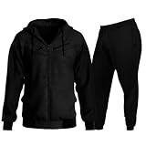 Conjunto De Moletom Jaqueta E Calça De Frio Estampado Com Capuz Bolsos Canguru Relaxado BR Alfa G Regular Regular Conjunto De Zíper Preto 