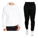 Conjunto De Moletom Masculino Blusa De Frio Com Capuz Oferta