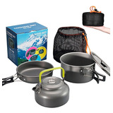 Conjunto De Panelas Cooking Set Camping E Pesca C chaleira