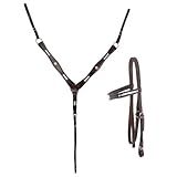 Conjunto De Peitoral E Cabeçada Quarto De Milha SV5326 Marrom
