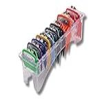 Conjunto De Pentes Guia De Máquina De Cortar Cabelo Com Trava De Metal Kit Completo De 10 Pentes Coloridos Com Suporte Organizador