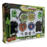 Conjunto De Pião Metal Tipo Blay Blade Com 3 Kit Lançador Cor Diversas Cores