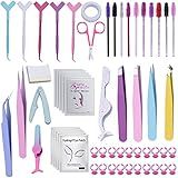 Conjunto De Pinças Para Pelos Faciais Femininos Pinças De Aço Inoxidável Para Mulheres Kit De Extensão De Cílios Para Mulheres E Meninas 1 76pcs 