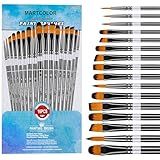 Conjunto De Pincéis Para Pintura Acrílica 16 Pincéis De Tinta Acrílica Aquarela A óleo Aquarela Arte De Unhas Faciais Detalhes Em Miniatura E Pintura Rupestre Suprimentos Para Crianças E Adultos