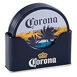 Conjunto De Porta Copos Corona 6 Peças Com Suporte De Metal Em Pé Design 2025