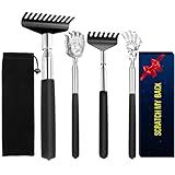 Conjunto De Presente Arranhador Traseiro Com 4 Estilos Ferramenta De Massagem Telescópica Portátil Grande Presentes E Meias Para Homens E Mulheres