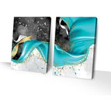 Conjunto De Quadros Abstratos Ondas 90x60