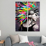 Conjunto De Quadros Decorativos Índia Aquarela American Mdf Cor Colorido Cor Da Armação Não Tem