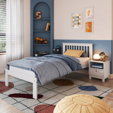 Conjunto De Quarto Solteiro Júlia De Madeira Maciça Com
