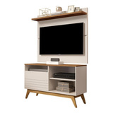 Conjunto De Rack E Painel Fenix Wood Para Sala Pequena Ape