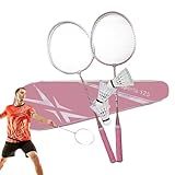 Conjunto De Raquete De Badminton Conjunto De Badminton Para Crianças Kit Portátil De Badminton Com Raquetes E Acessórios De Badminton Raquete De Badminton Profissional Para Dia Das Mães Família 