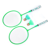 Conjunto De Raquete De Badminton Para Crianças De 2 Bolas J