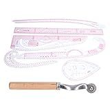 Conjunto De Régua De Costura Syrisora 7 Peças Com Padrão De Curva Francesa Kit De Régua Para Designers Iniciantes E Alfaiates