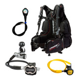 Conjunto De Regulador Cressi Ac25 scorpion octopus manômetro