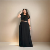 Conjunto De Saia E Cropped Plus Size Tamanhos Grandes