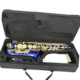 Conjunto De Saxofone Saxofone Alto Azul Eb Chaves Douradas Com Estojo Instrumento Musical