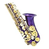 Conjunto De Saxofone Saxofone Alto Roxo Eb Chaves Douradas Com Estojo Instrumento Musical