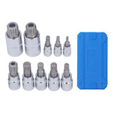 Conjunto De Soquetes Spline Bit 10 Peças Quadradas Triplas