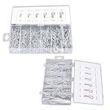Conjunto De Sortimento De Contrapino 150 Peças Conjunto De Sortimento De Contrapino De Mola Estilo R Aço Galvanizado Em Forma De R Prendedor De Reboque Mola Forte Pinos De Mola