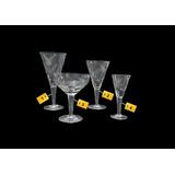 Conjunto De Taças Copos E Taças De Cristal Lapidado