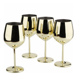 Conjunto De Taças De Vinho De Aço Inoxidável Com 4 3 6 D X