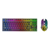 Conjunto De Teclado E Mouse Iluminados Sem Fio Para Jogos 