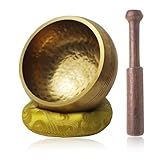 Conjunto De Tigelas De Canto Tibetano Tigela De Som De Meditação Para Cura De Chakras Mindfulness Tigela De Bronze Feita à Mão Decoração Ideal Para Casa Feng Shui 9 5 Cm 