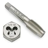 Conjunto De Torneira E Matriz NPT De 1-10-2 Cm-18 - Combo De Rosca De Tubo De Liga De Aço GCr15 E Matriz Hexagonal- Ferramenta De Reparo De Rosca Cônica Para Acessórios De Tubos Cônicos