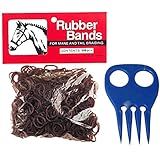 Conjunto De Tranças E Faixas De Crina De Cavalo Elásticos De Crina Marrom Cauda Pente De Trança Com Auxílio De Trança