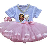 Conjunto De Tutu Para Festa Aniversário Casa Mágica Da Gabby