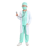 Conjunto De Uniforme Médico Infantil Vestido Profissional