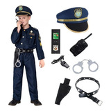 Conjunto De Uniforme Policial Infantil Fantasia De Festa
