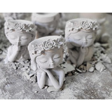 Conjunto De Vaso Bonecas Cimento Suculentas Maleoga 3 Pçs