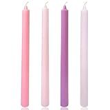 Conjunto De Velas Cônicas Listradas Rosa Gradiente De 26 Cm Para O Dia Dos Namorados Pacote Com 4 Castiçais Românticos Sem Perfume Velas Finas Afuniladas Para Decorações De Festas De Casamento