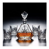 Conjunto Decanter Uisque Com 6 Copos Garrafa Whisky Licor