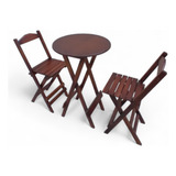 Conjunto Dobrável Bistrô Com 2 Banquetas Ótimo Acabamento 