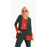 Conjunto Em 3 Peças Regata Candigã E Pantalona 3 Cores 