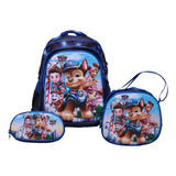 Conjunto Escolar Personagens Infantil Completo Impermeável