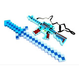 Conjunto Espada   Arma Minecraft Diamante Gamer Youtuber   
