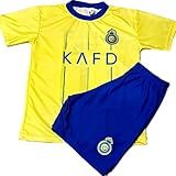 Conjunto Esportivo De Futebol CR7 Camisa E Shorts Bermuda Infantil 100 Amarelo 10