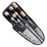 Conjunto Faca N 6 E 10 Aço Inox Cb Garfo chaira Osso chifre
