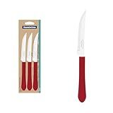 Conjunto Facas Inox 3pc Leme Tramontina Vermelho No Voltagev