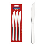Conjunto Facas Para Churrasco Tramontina Malibu Inox 03 Pçs