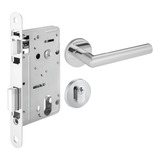 Conjunto Fechadura Externa Canto Reto Maçaneta 203 Cnl203re