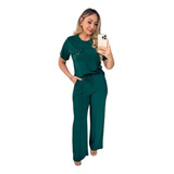 Conjunto Feminino Calça E Blusa Premium M G Gg Viscose