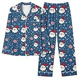 Conjunto Feminino De Calça De Natal Para Inverno Outono Cardigã E Calça De Pijama Feminino 2024 D 41 Colorido P