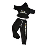 Conjunto Feminino Infantil Now United Corpped calça C Capuz